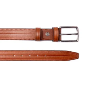 Mens Leather Belt Code 6109A Honey Color High Angle View copy