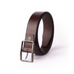 Mens Leather Belt Code 6145B Brown Color Front View copy