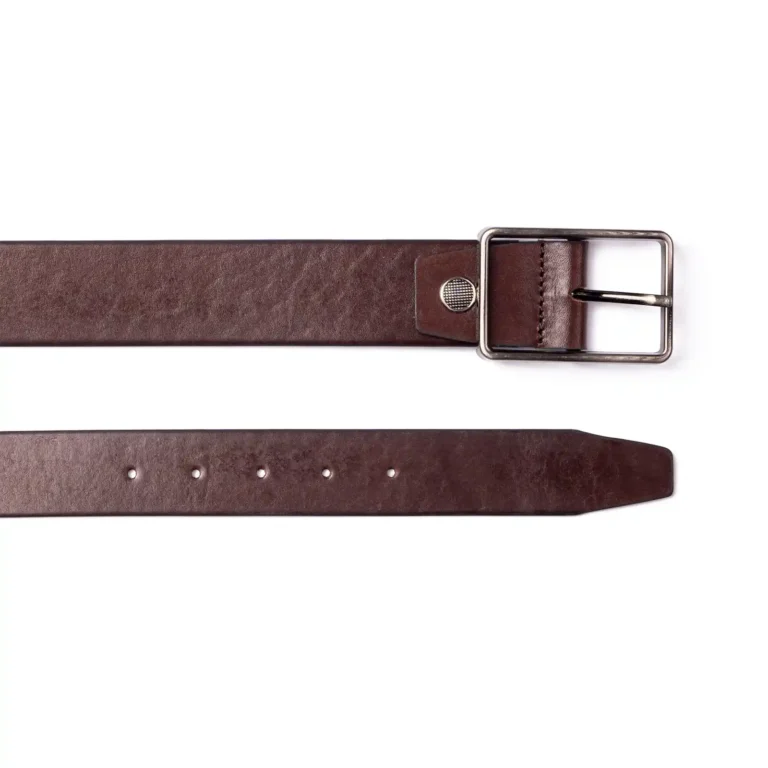 Mens Leather Belt Code 6145B Brown Color High Angle View copy