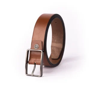 Mens Leather Belt Code 6145B Honey Color Front View copy