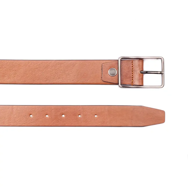 Mens Leather Belt Code 6145B Honey Color High Angle View copy