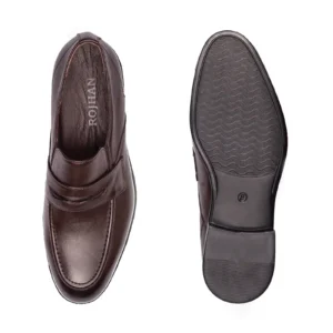 Mens Leather Classic Shoes Code 7123C Brown Color Detail Shot copy