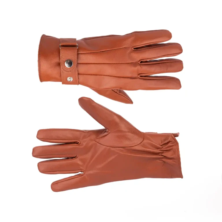 Mens Leather Gloves Code 2513J Honey Color Front Back View1 copy