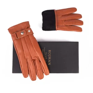 Mens Leather Gloves Code 2513J Honey Color High Angle1 copy