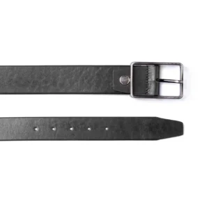 Mens Leather Belt Code 6145B Black Color High Angle View copy