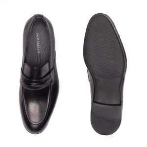 Mens Leather Classic Shoes Code 7123C Black Color Detail Shot copy