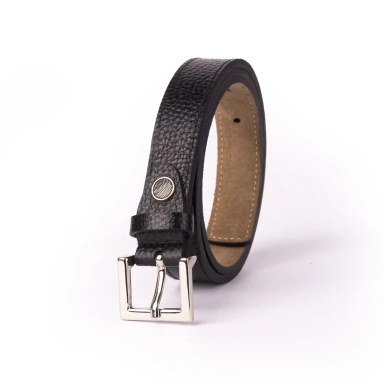 Womens Leather Belt Code 6142A Black Color Front View copy