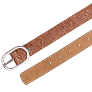 Womens Leather Belt Code 6142B Honey Color High Angle View copy