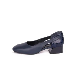 Womens Leather Casual Shoes Code 5228C NavyBlue Color Side Shot copy
