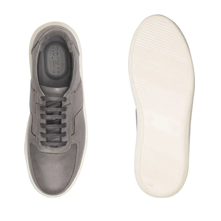 Men s Leather Sneakers Code 7177E Gray Color Detail Shot.jpg copy