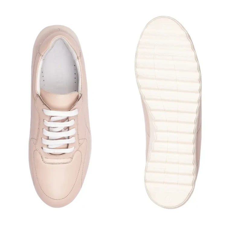 Women s Leather Sneakers Shoes Code 5228E Pink Color Detail Shot copy