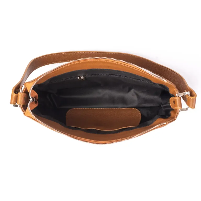 Womens Leather Shoulder Bag Code 9507B Honey Detail View copy