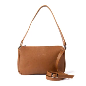 Womens Leather Shoulder Bag Code 9507B Honey Front View copy