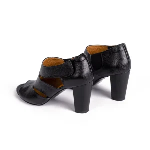Ankle Strap High heels Shoes Code 5210B Black Color Back Shot copy