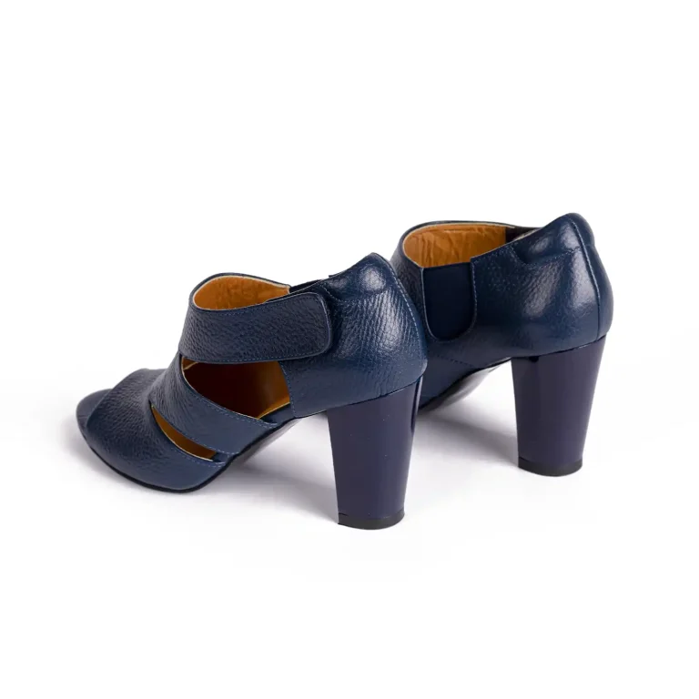 Ankle Strap High heels Shoes Code 5210B NavyBlue Color Back Shot copy