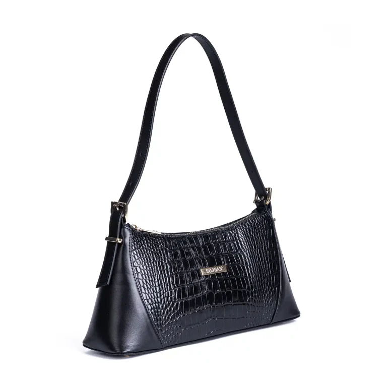 Women s Leather ShoulderBag Code 9253A Black Color Variety Angles copy