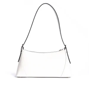 Women s Leather ShoulderBag Code 9253A White Color Back View copy