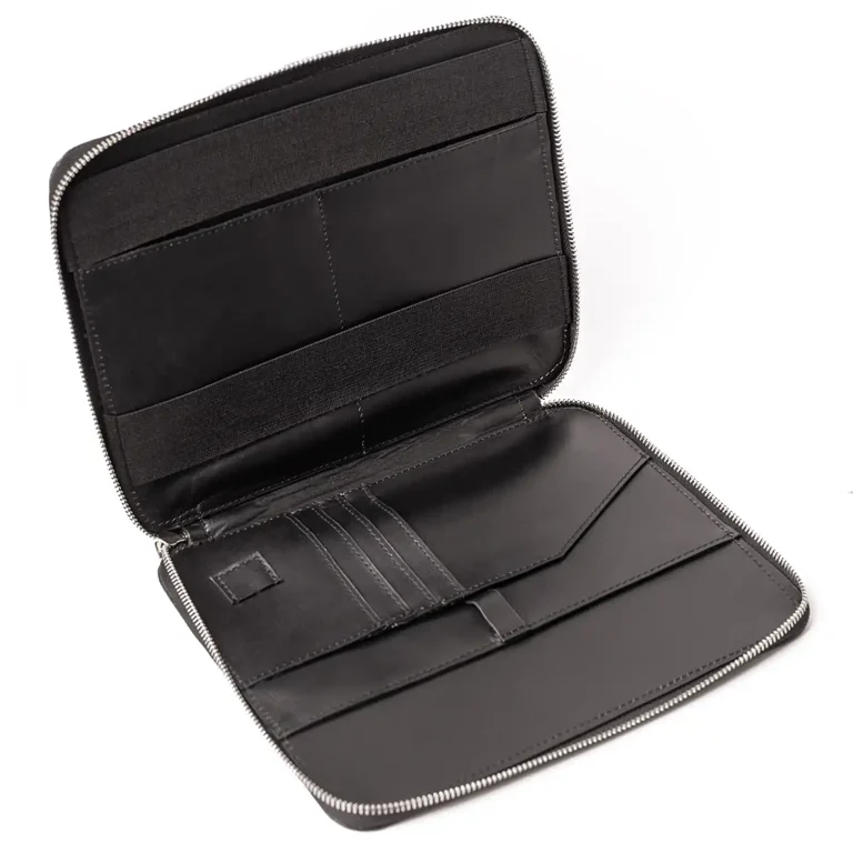 Mens Croco Leather Clutch Code 9217C Black Color detail View copy